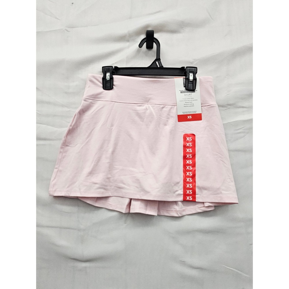 Members Mark Womens Athletic Skort Pink Poly Blend Workout Casual Size XS
